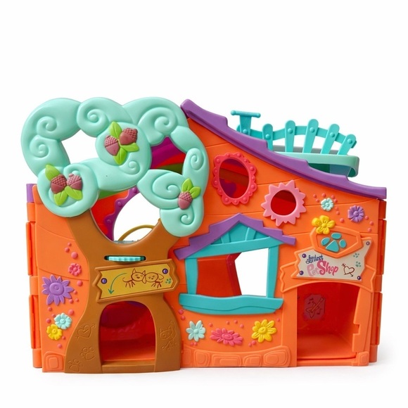 Hasbro Other - Littlest Pet Shop Treehouse Playset Swing Orange Clubhouse Hasbro LPS